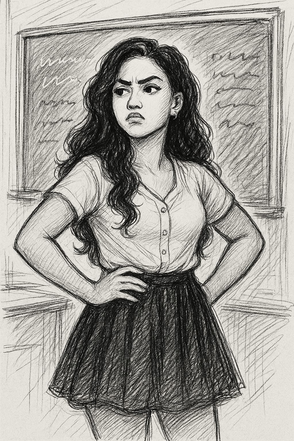 Stencil illustration — Meet Gia